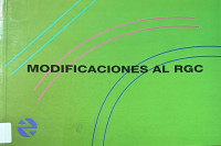 Image of Modificaciones al R.G.C.