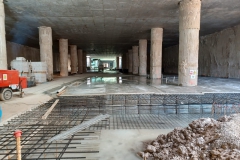 Ejecución de losa de fondo en vaso central soterrado de la estación de Murcia del Carmen 02/2023