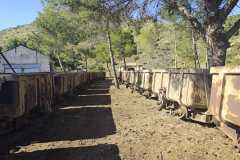 Vagones basculantes del ferrocarril de la bahía de Portmán. Foto: Gonzalo Amat.